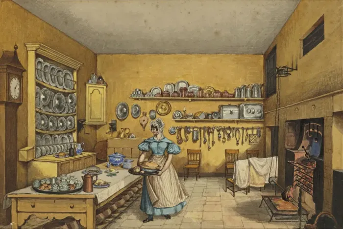 Framed Print : The Kitchen at Langton Hall Print Framed Print : The Kitchen at Langton Hall Print
