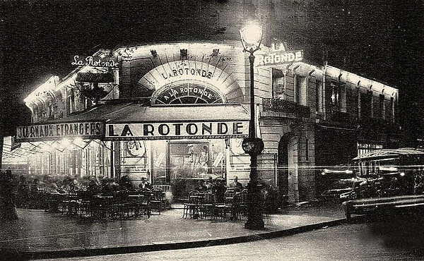 La Rotonde, Boulevard du Montparnasse, c. 1925. Creator: Anonymous