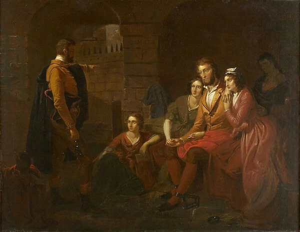 Lafayette in Prison at Olmutz, 1850. Artist: Matteson, Tompkins Harrison (1813-1884)