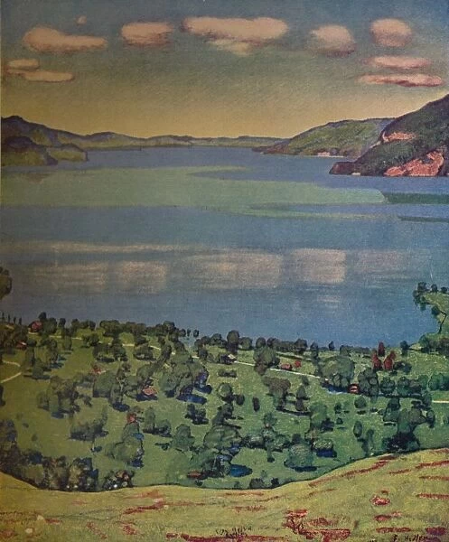 The Lake of Thun, from Leissigen, c1910. Artist: Ferdinand Hodler