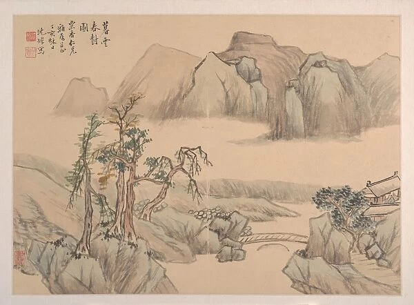 Landscape, dated 1827. Creator: Shen Zhuo