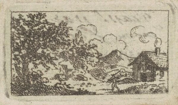 Landscape with House, 1794-1796. Creator: Charles Balthazar Julien Fé