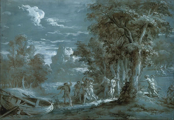 Landscape with a Scene from Fenelons Telemaque, 1780