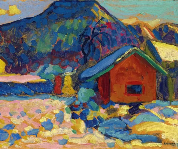 Framed Print : Winter Study with Mountain Print, 1908 Framed Print : Winter Study with Mountain Print, 1908