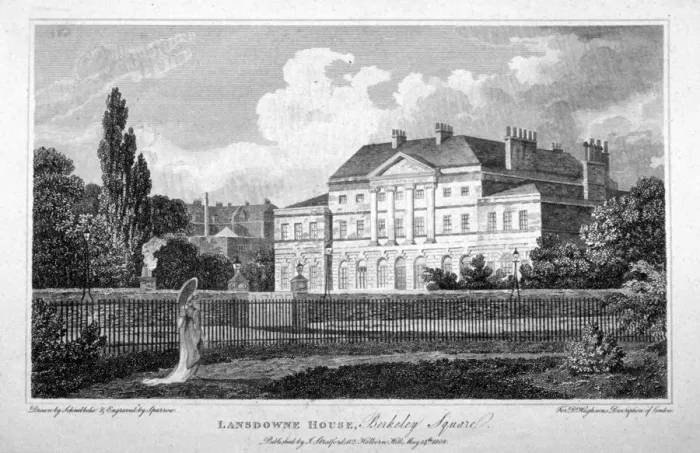 Framed Print : Lansdowne House Print, Berkeley Square, London 1808 Framed Print : Lansdowne House Print, Berkeley Square, London 1808