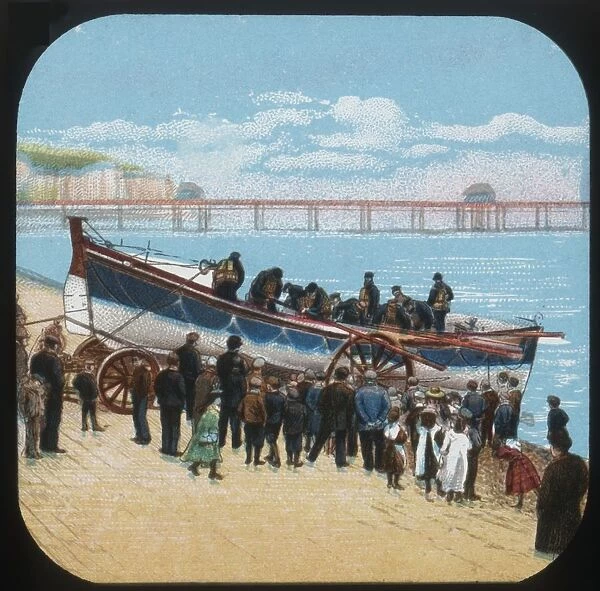 Launching the Life-boat, c1900. Creator: Unknown