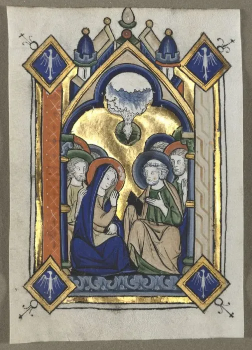 Framed Print : Print of a Leaf Excised from a Psalter, circa 1260 Framed Print : Print of a Leaf Excised from a Psalter, circa 1260