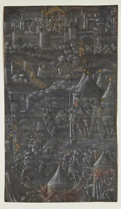 Framed Print : Leaf from Thenaud's TRIUMPHES Print, 1517 Framed Print : Leaf from Thenaud's TRIUMPHES Print, 1517