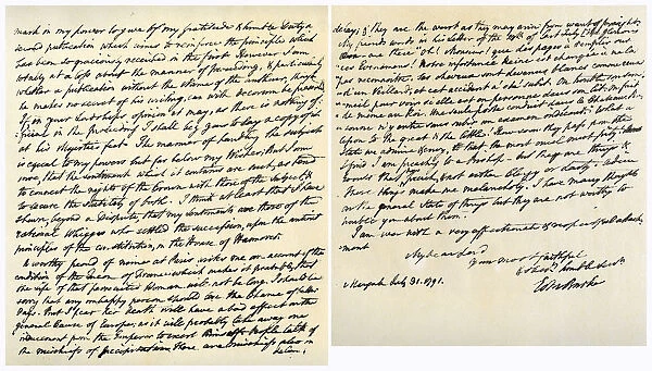 Letter from Edmund Burke to John Douglas, 31st July 1791. Artist: Edmund Burke