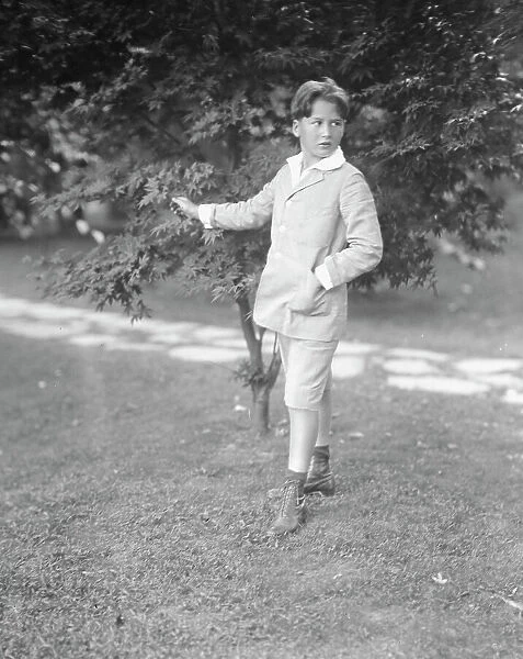 Lewisohn, Walter, Master, standing outdoors, 1926? Creator: Arnold Genthe