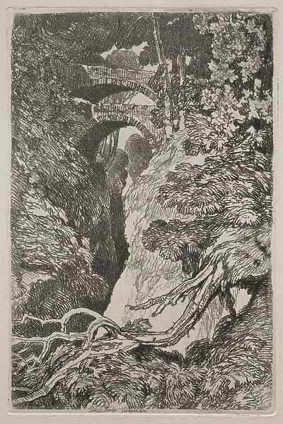 Liber Studiorum: Devils Bridge, Cardiganshire, 1838. Creator: John Sell Cotman (British