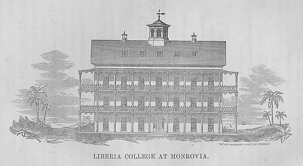 Liberia College at Monrovia. 1863. Creator: Richer Russell