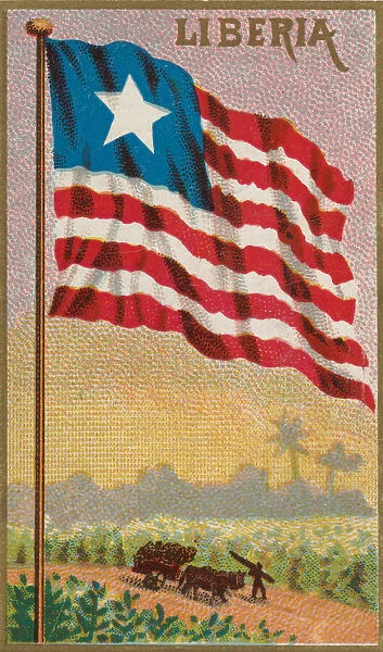 Liberia, from Flags of All Nations, Series 1 (N9) for Allen &