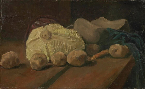 Still Life with Cabbage and Clogs, 1881. Creator: Gogh, Vincent, van (1853-1890)