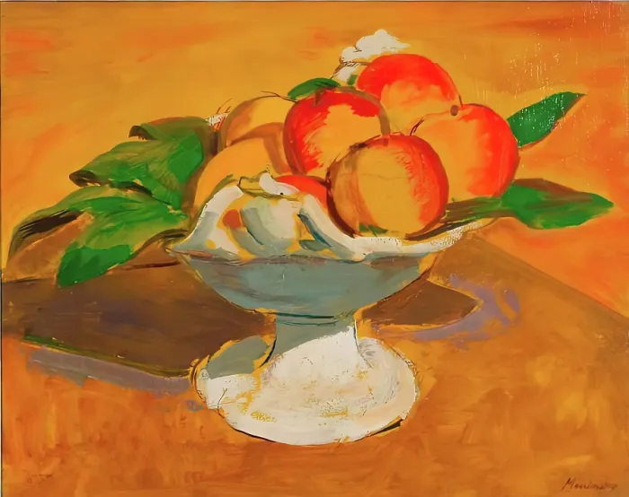 Framed Print : Still Life Print, featuring a selection of fruit arranged on a table Framed Print : Still Life Print, featuring a selection of fruit arranged on a table