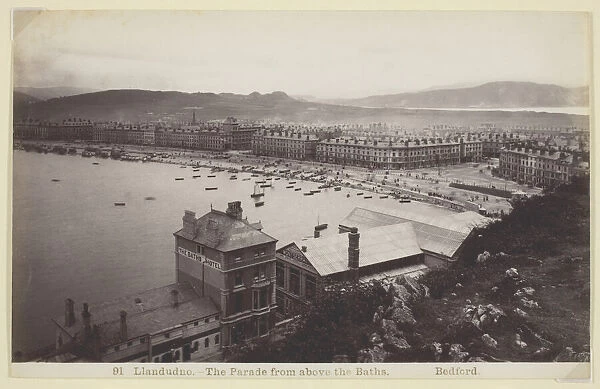 Llandudno - The Parade from above the Baths, 1860 / 94. Creator: Francis Bedford