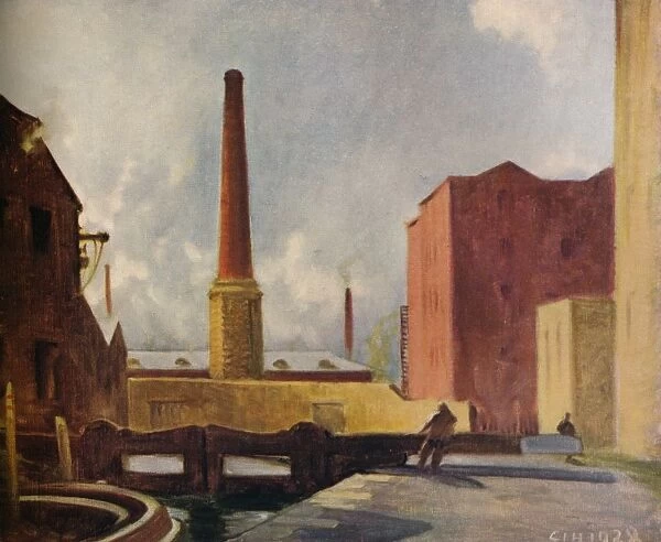 Lock Gates, Blackburn, 1928 (1931). Artist: Charles John Holmes