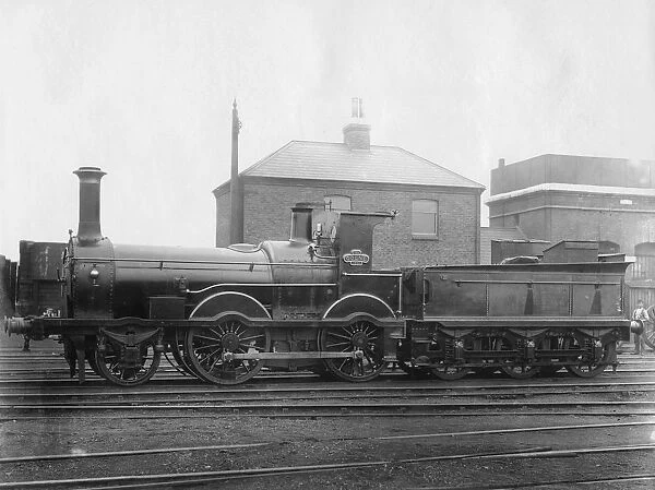 London & South Western Railway (LSWR) Locomotive No 148, Colne with its tender, c1880