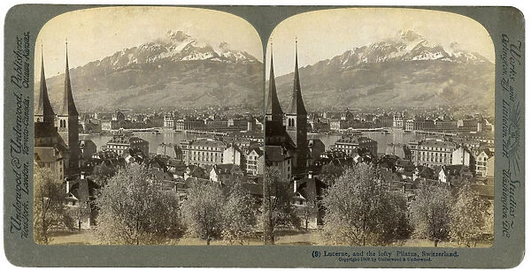 Lucerne and Mount Pilatus, Switzerland, 1903. Artist: Underwood & Underwood
