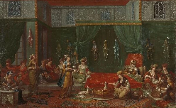 Lying-in Room of a Distinguished Turkish Woman, c.1720-c.1737. Creator: Jean Baptiste Vanmour