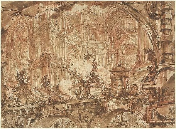 A Magnificent Palatial Interior, 1748 / 1752. Creator: Giovanni Battista Piranesi