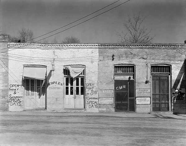 Main street storefronts, Edwards, Mississippi, 1936. Creator: Walker Evans