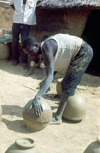 Making pots without a wheel, Nigeria, c1966
