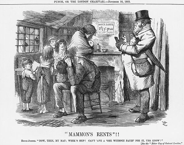 Mammons Rents!, 1883. Artist: Joseph Swain