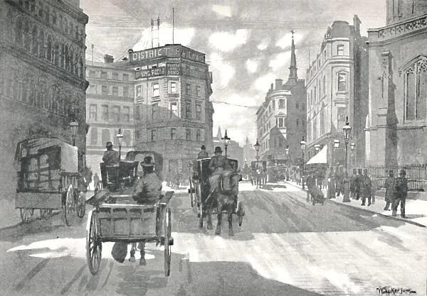 The Mansion House Station, District Railway Queen Victoria Street, 1891. Artist: William Luker
