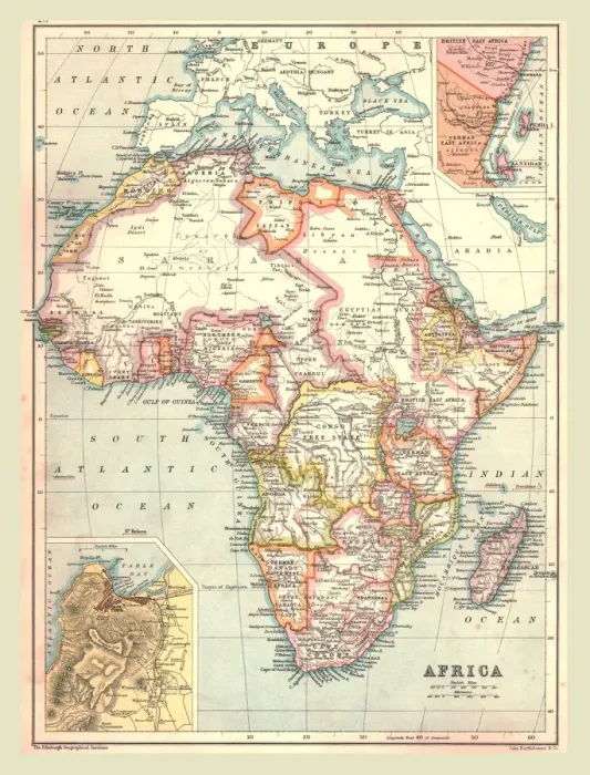 Framed Print : Heritage Images Print: Map of Africa, 1902 Framed Print : Heritage Images Print: Map of Africa, 1902