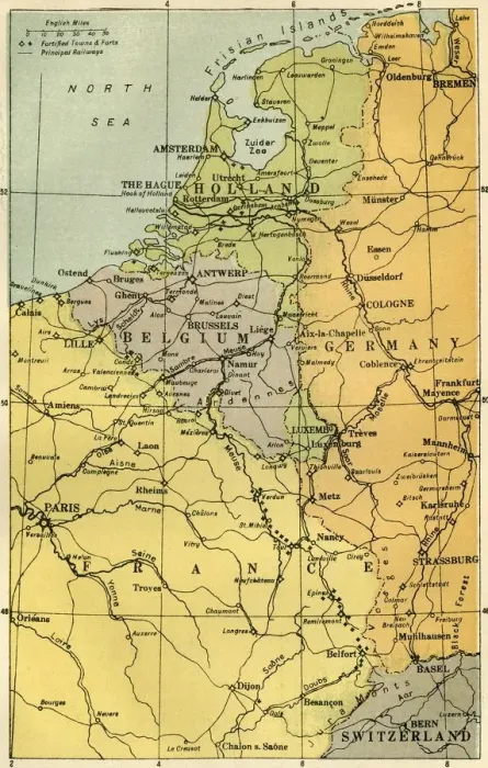 Framed Print : Map of the Belgian Frontier with Forts, 1919 Print Framed Print : Map of the Belgian Frontier with Forts, 1919 Print
