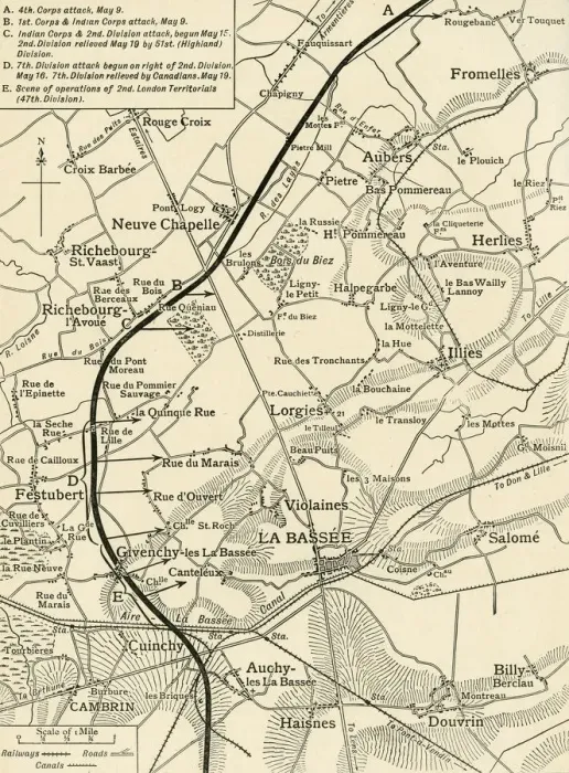 Framed Print : Print of a Map illustrating First Army Operations
