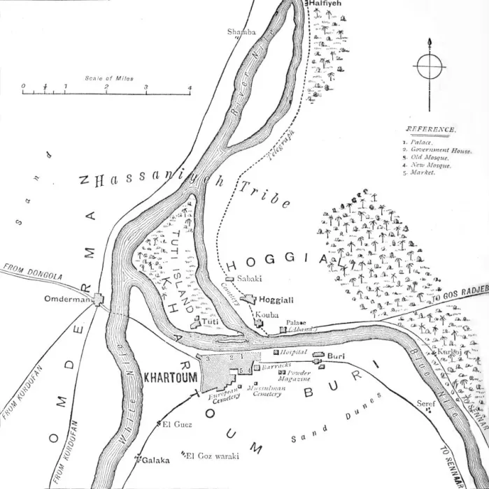 Framed Print : Map of Khartoum and Vicinity, c1885 Print Framed Print : Map of Khartoum and Vicinity, c1885 Print