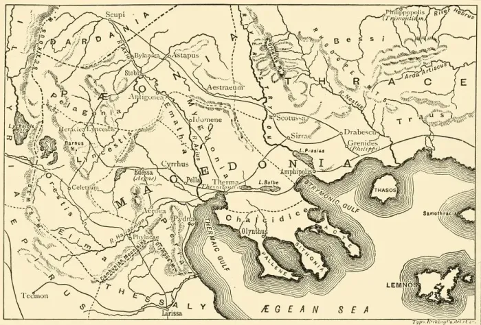 Framed Print : Map of Macedon Print, 1890 Framed Print : Map of Macedon Print, 1890