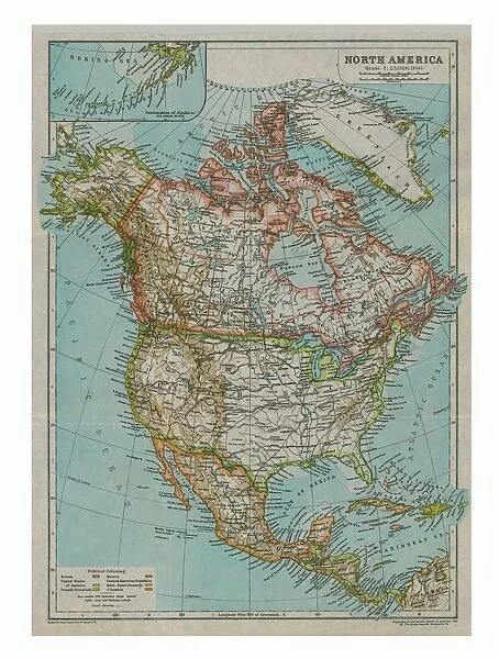 Map of North America, c1910. Artist: Gull Engraving Company