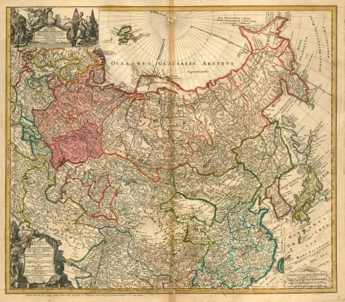 Framed Print : Map of Russia Print Framed Print : Map of Russia Print