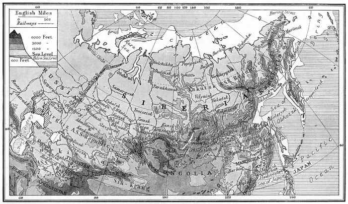 Framed Print : 1923 Map of Siberia Print Framed Print : 1923 Map of Siberia Print