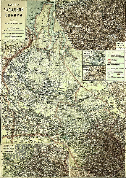 Map of Western Siberia, 1899-1914. Creator: Veniamin Petrovich