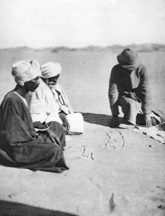 Framed Print : Print of a motorist mapping in the sand, Egypt Framed Print : Print of a motorist mapping in the sand, Egypt
