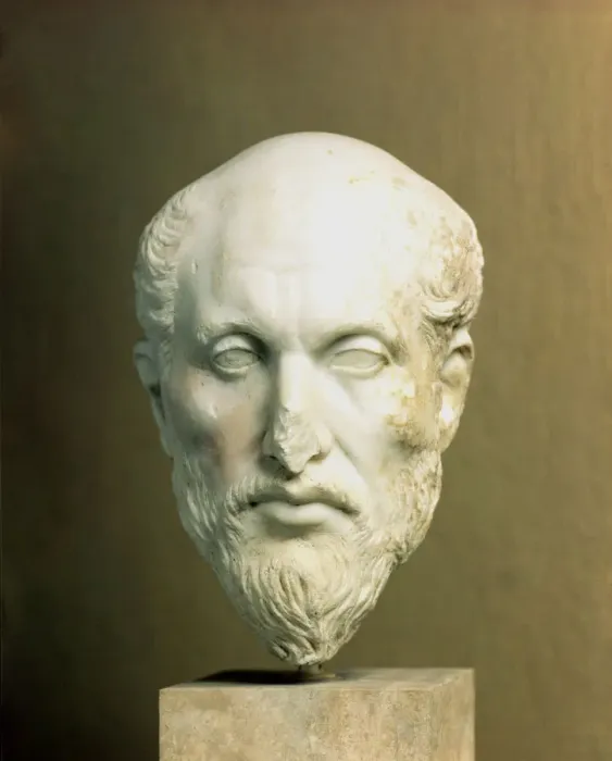 Framed Print : Heritage Images Print: Marble Head of Plotinus (205-270) Framed Print : Heritage Images Print: Marble Head of Plotinus (205-270)