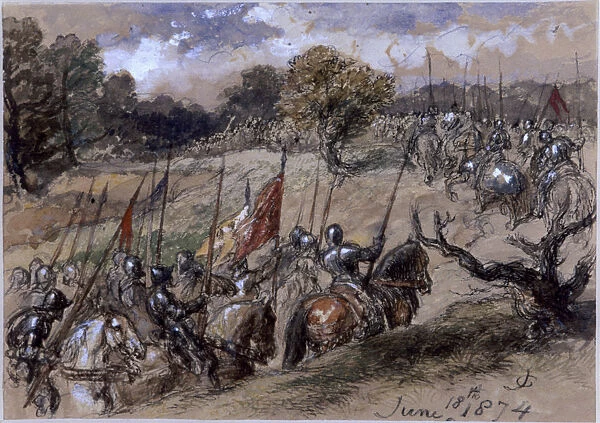 On the March, 1874. Artist: Sir John Gilbert