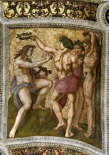 Marsyas and Apollo. (Ceiling Fresco in Stanza della Segnatura), ca 1510-1511. Creator