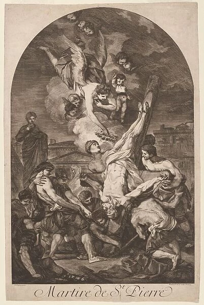 Martire de St. Pierre (The Martyrdom of Saint Peter), c. 1750s. Creator: Jean Barbault