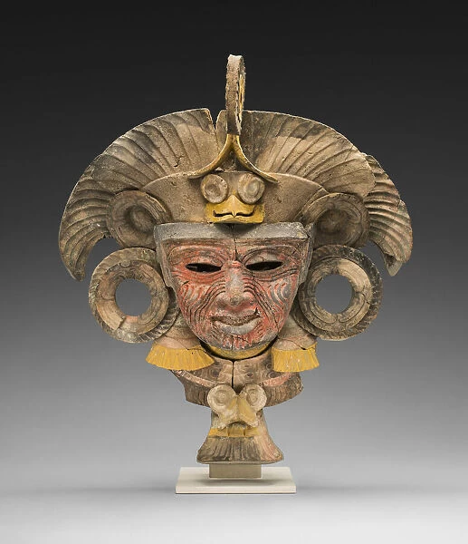 Mask from an Incense Burner Portraying the Old Deity of Fire, A. D. 450  /  750