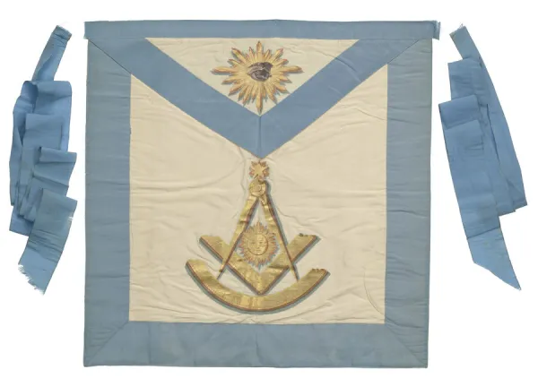 Masonic apron from the Prince Hall Grand Lodge of Massachusetts, late 18th century