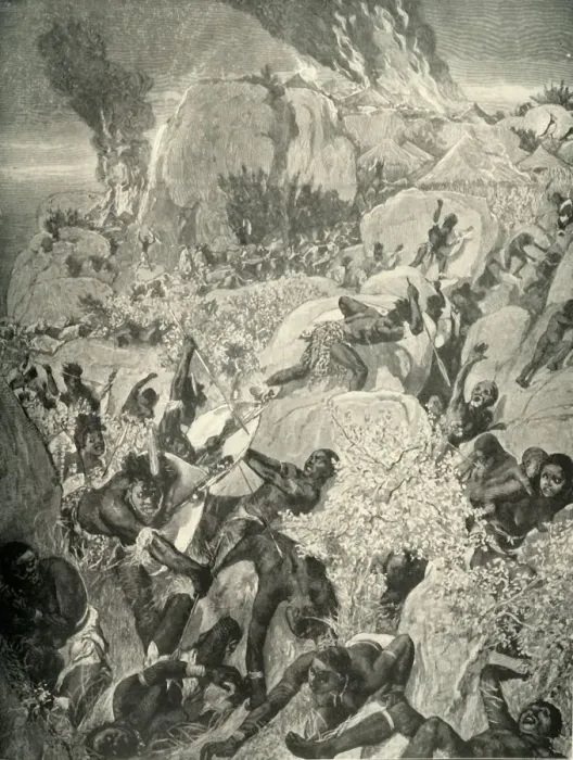 Framed Print : Print of A Matabele Raid in Mashonaland, 1900 Framed Print : Print of A Matabele Raid in Mashonaland, 1900