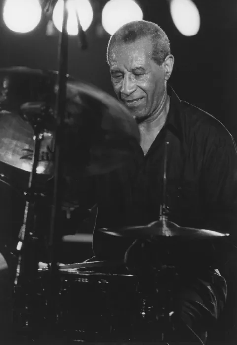 Framed Print : Print of Max Roach at Queen Elizabeth Hall, London Framed Print : Print of Max Roach at Queen Elizabeth Hall, London