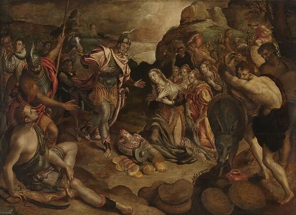 The Meeting of David and Abigail, 1583. Creator: Christiaen Jansz van Bieselingen