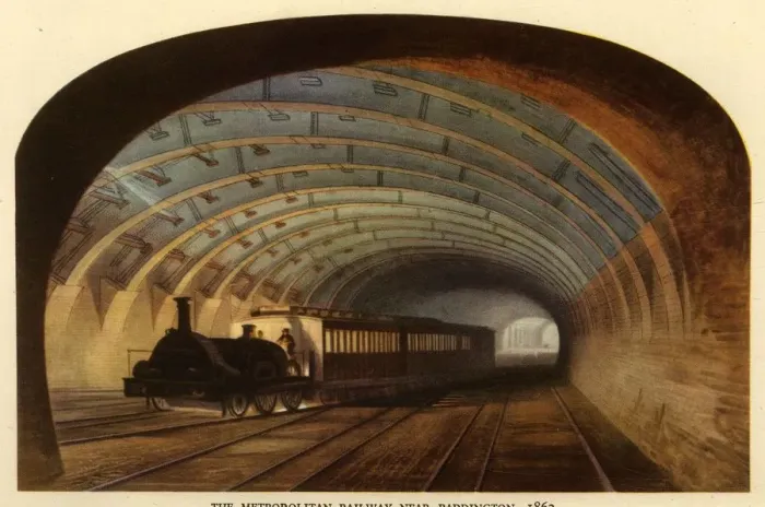 Framed Print : The Metropolitan Railway near Paddington Print, 1863-1945 Framed Print : The Metropolitan Railway near Paddington Print, 1863-1945
