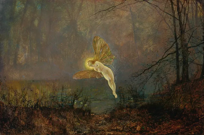 Framed Print : Print of Midsummer Night or Iris, 1876 by John Atkinson Grimshaw Framed Print : Print of Midsummer Night or Iris, 1876 by John Atkinson Grimshaw